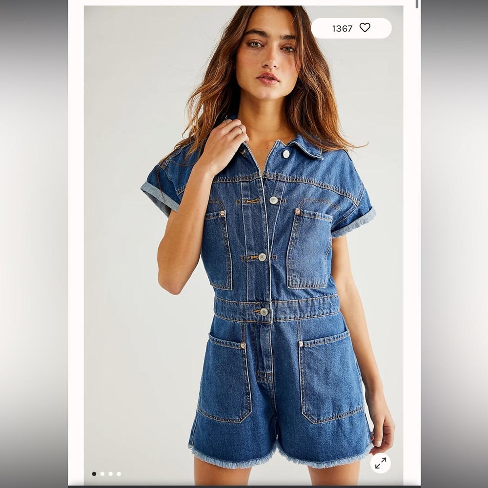 NWOT Free People Work Hard Play Harder Romper